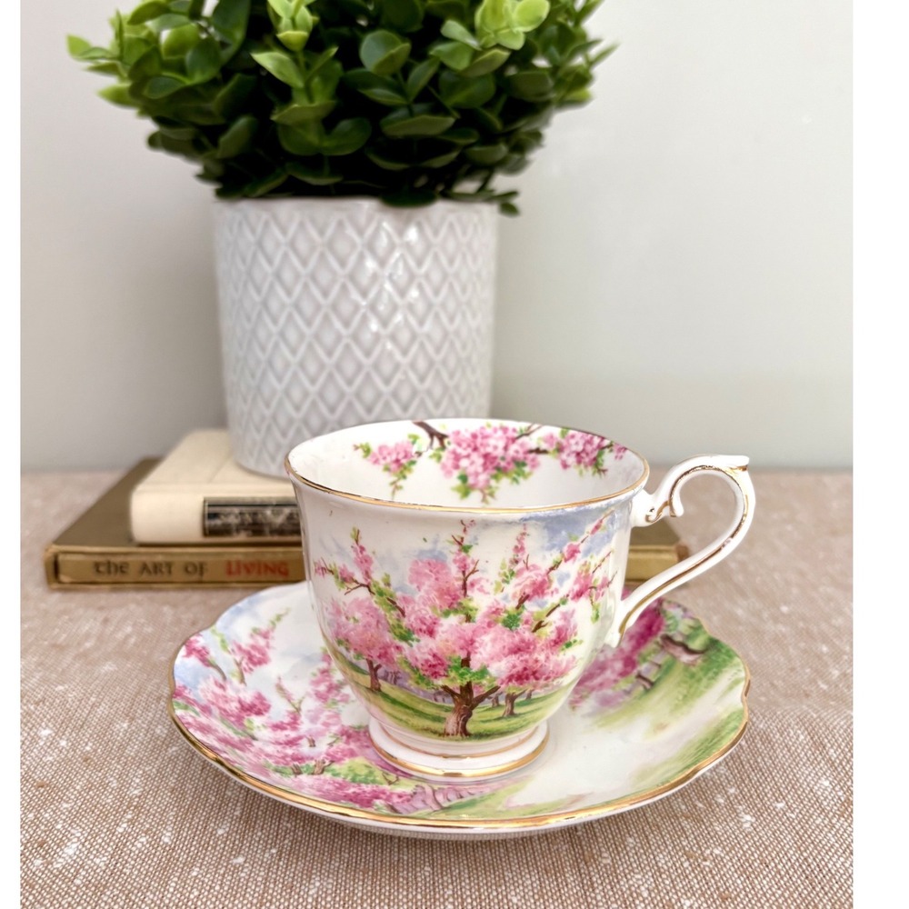 Vintage Royal Albert Blossom Time Bone China Teacup and Saucer Set England